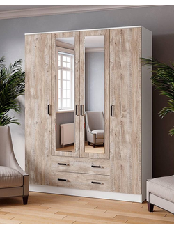 Шкаф комбинированный 1,6 Лагуна Белый/Юкон (ТЭКС)