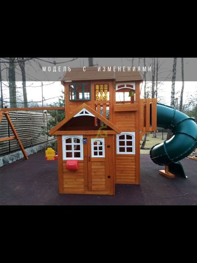 Детская площадка IgraGrad Клубный домик Макси с трубой Luxe