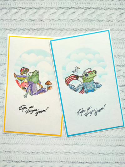 ФП штамп "Лягушка моряк"