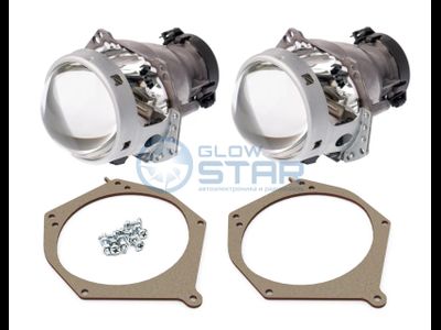 Комплект Hella 3R с рамками для замены штатных ксеноновых линз ZKW на автомобиле BMW 3 E90 (2005-2008)