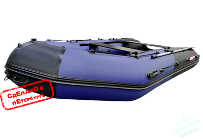 Лодка ПВХ Hunterboat Хантер Про 370Pro Спорт Синий / Чёрный