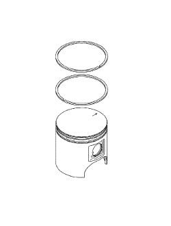 Поршень номинал (75.86 мм) оригинал 420889050 для BRP LYNX/Ski-Doo Rotax 550F