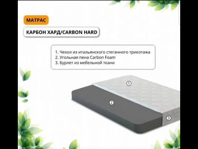Матрас "Carbon Hard" карбон хард на большой вес (АСМ)