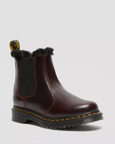Dr Martens ботинки LEONORE бордовые мужские зимние
