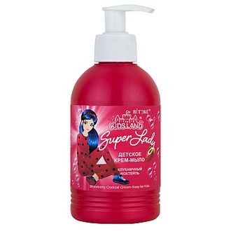 ВИТЕКС KIDSLAND Super Lady КРЕМ-МЫЛО Детское Клубничный коктейль 300 мл