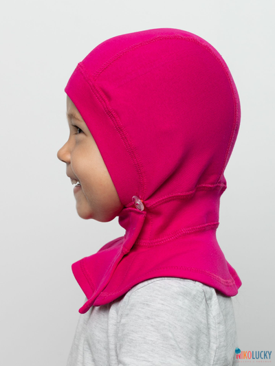 Шапка-шлем 24301-01 95%хлопок 5%лайкра, малиновый 44-46