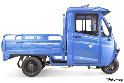 Грузовой электротрицикл Rutrike КАРГО Кабина обогрев 1500 60V1000W синий