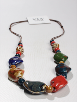 Колье "Керамические бусины 4"