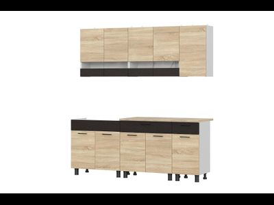 Кухонный гарнитур "КГ - 2(2000)" Белый / Дуб Сонома / Дуб Венге / Тростник (SV)