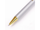 Ручка бизнес-класса шариковая BRAUBERG Piano, СИНЯЯ, корпус серебристый с золотистым, линия письма 0,5 мм, 143472