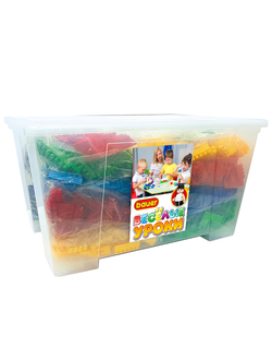 Конструктор классический Веселые Уроки "Цифры и Буквы" в пластиковом в контейнере