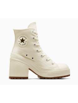 Converse Chuck Taylor De Luxe Heel белые женские на каблуке  A05348C