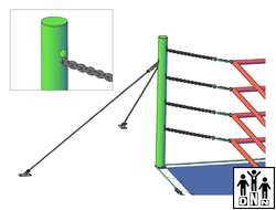 столб для ринга на растяжках