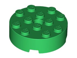 Brick, Round 4 x 4 with Hole, Green (87081 / 6353424)