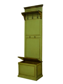 Вешалка узкая с напольной тумбой.