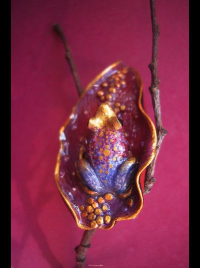 "Песнь Принцессы Вишнёвого Лотоса", фэнтези-брошь в восточном стиле