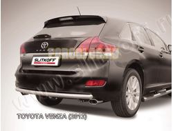 Защита заднего бампера d57 радиусная Slitkof для Toyota Venza 2012-2017
