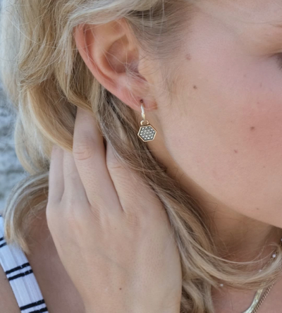 Серьги с прозрачными кристаллами Swarovski A&C (Норвегия)