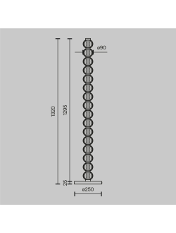 Напольный светильник (торшер) Amulet, MOD555FL-L23G3K
