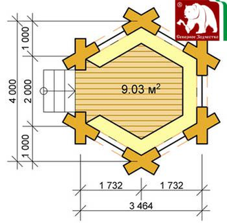 Проект 2-01, 9,03 кв.м, 4*3,5