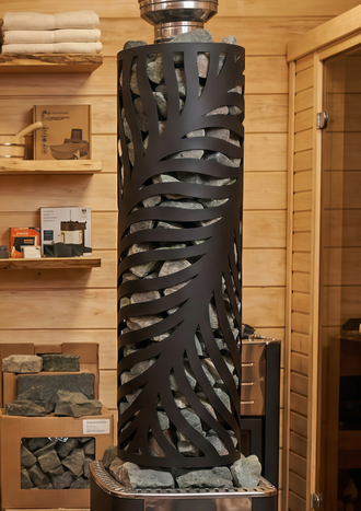 Сетка для камней на трубу разборная D310 "Пальма" круглая