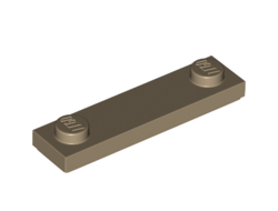 Plate, Modified 1 x 4 with 2 Studs with Groove, Dark Tan (41740 / 6257599)