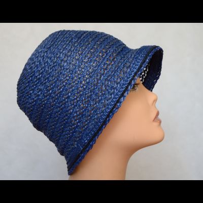 Шляпа женская летняя с камнями Vizio Италия 5708 F 1 синяя