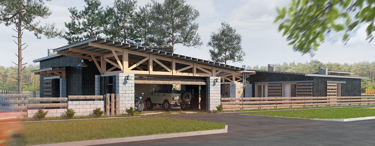 Эскиз "Гараж | виноградник"