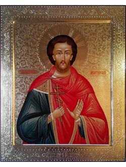 Валерий Мелитинский, святой мученик. Рукописная икона.