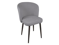 Стул БОСКО Черный муар/Велюр DREAM Grey (серый)