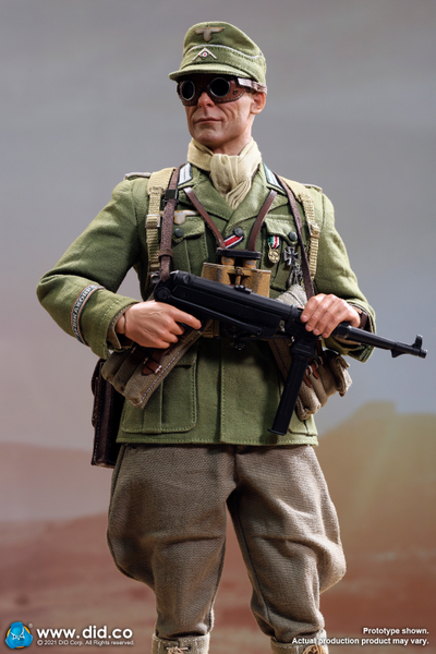 Капитан немецкого Африканского корпуса - КОЛЛЕКЦИОННАЯ ФИГУРКА 1/6 WW2 German Afrika Korps Infantry Captain – Wilhem (D80151) - DID