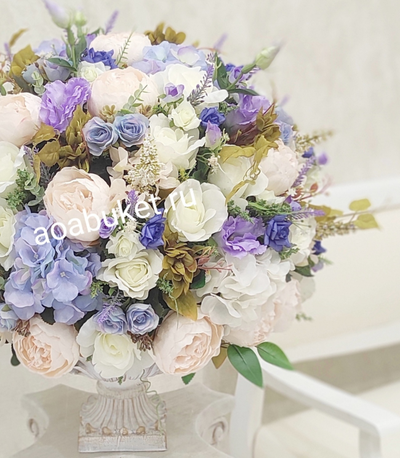 Декоративная композиция из искусственных цветов Альберта благородная КВВ013 яркий акцент в интерьере