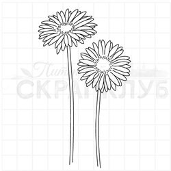 штамп с цветами