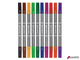 Фломастеры BRAUBERG, 10 цветов, двухсторонние, 2 пишущих узла 2 и 5 мм, вентилируемый колпачок, картонная упаковка. 150682