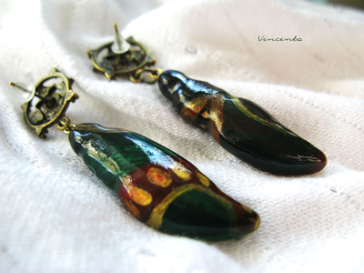 Принцесса Шанти. Индийские серьги-капли ручной работы