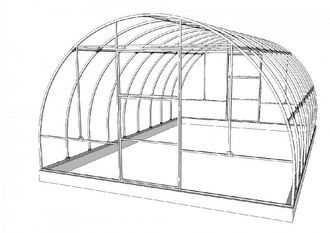 Теплица Польза-4 Усиленная Полимер, 4х10 м