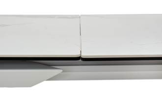 Стол CREMONA 160 HIGH GLOSS STATUARIO Белый мрамор глянцевый, керамика/ белый каркас М-City