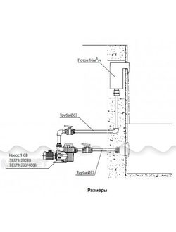 Водопад стеновой встраиваемый Astral 2000