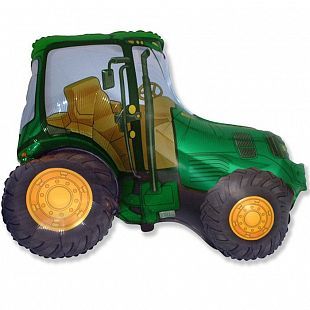 Шар фигура трактор зеленый
