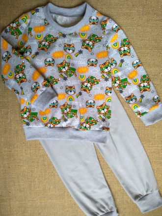 Комплект трикотажный тонкий (пижама), р-р: 98, 104, 110, 116
