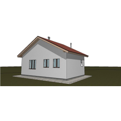 Одноэтажный дом с двумя спальнями 42м² (S55)