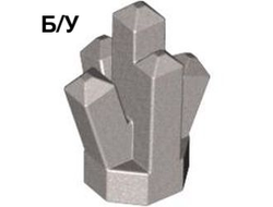 ! Б/У - Rock 1 x 1 Crystal 5 Point, Metallic Silver (52 / 4519318 / 6051536) - Б/У
