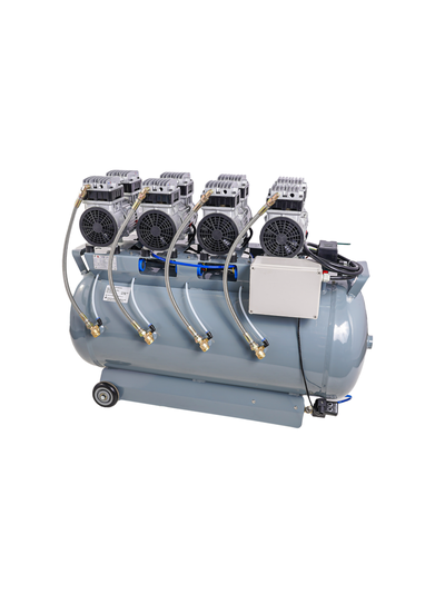 RA-08 - компрессор безмасляный, без кожуха, без осушителя 320л/мин, ресивер 128л.