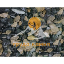 Чёрный кофе мраморная крошка галтованная, фракция 3-5 мм