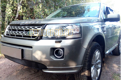 Защита радиатора Land Rover Freelander II (рестайлинг 2) 2012- (бензин) black