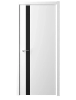 Полотно Геометрия-5 белый стекло черное