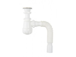 Сифон для кухни 1 1/2" х 40 с гибкой трубой 40х40/50, B0115-30-MR Aquant  [47270]