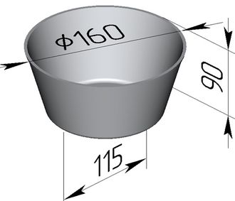 Хлебная форма Л17Б (160 х 115 х 90 мм)