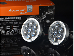 Светодиодные модули LED Aozoom ALPD-04 дальнего света с DRL, под маски 3.0 дюйма, крепеж H7/H4, 21Вт (комплект, 2шт)