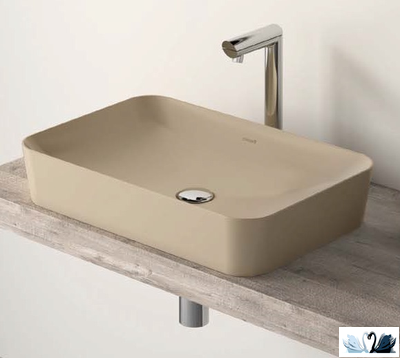 Раковина Creavit Ultra UL060-00CM00E-0000 Cappucino накладная, матовая, бежевая